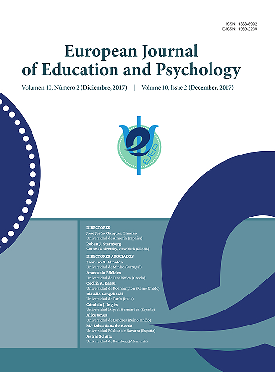 Go to journal home page - European Journal of Education and Psychology